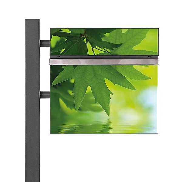 Banjado Standbriefkasten Anthrazit 45x120x16.5cm Groß Inkl. Montagematerial günstig online kaufen
