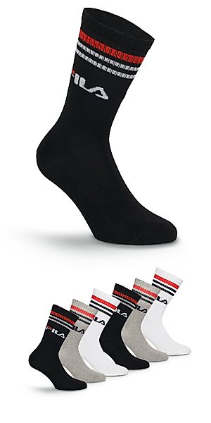 Fila Socken "UNISEX LIFESTYLE PLAIN SOCKS" 6 Paar tlg. mit Logo-Schriftzug günstig online kaufen