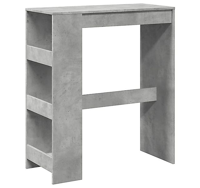 vidaXL Esstisch Bartisch mit Regal Betongrau 90x40x103,5 cm Holzwerkstoff ( günstig online kaufen