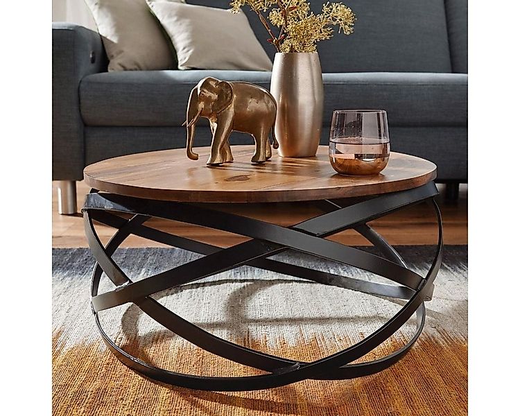 lovingHome® Couchtisch Couchtisch Industrial-Stil 60x30x60 cm Palisander Ma günstig online kaufen