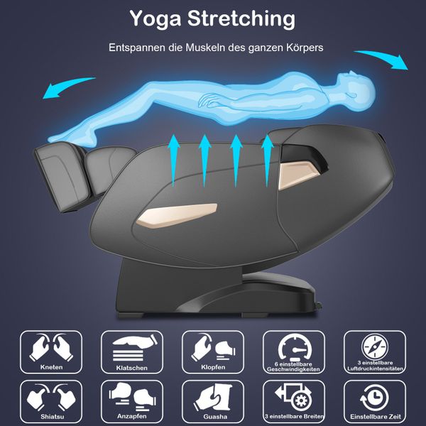 COSTWAY Massagesessel, mit Wärme-&Liegefunktion, Ganzkörper Zero günstig online kaufen