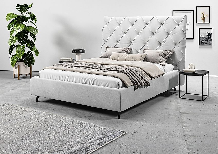 Home affaire Polsterbett "Maxime, in 4 Breiten bis 200cm, auch in Leder" Ko günstig online kaufen