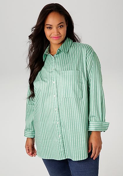 Aniston PLUS Hemdbluse in 2 unterschiedlichen günstig online kaufen