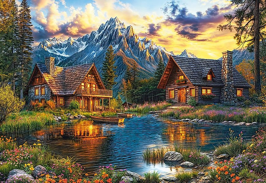 Castorland Puzzle Auszeit am See, Puzzleteile günstig online kaufen