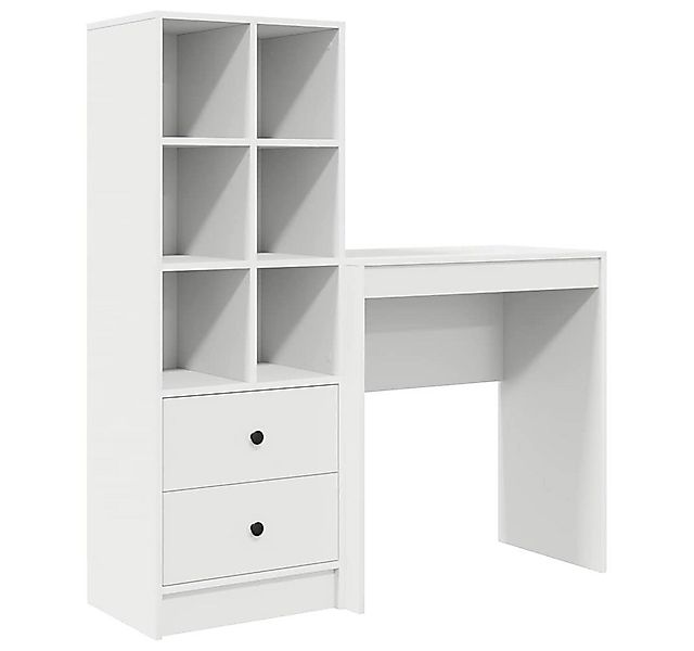 vidaXL Sideboard Schreibtisch mit Schubladen 2 pcs Weiß (2 St) günstig online kaufen