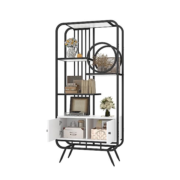 REDOM Bücherregal Metallregal,Wandregal, Metallregal, Weißer Lagerschrank günstig online kaufen