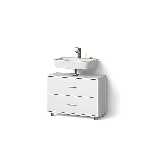 Livinity® Waschbeckenunterschrank Eisak, Weiß, 80 x 60.8 cm günstig online kaufen