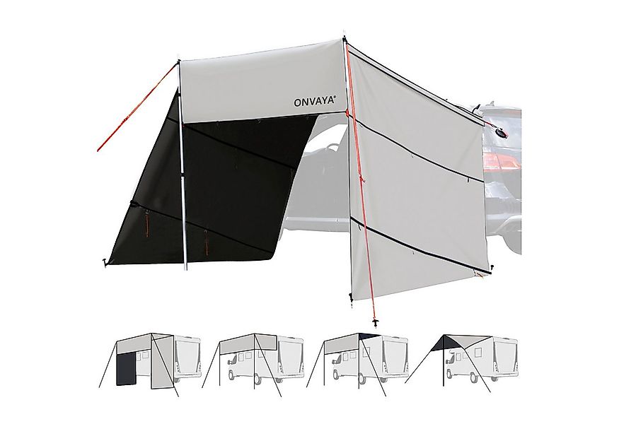 ONVAYA Sonnensegel Auto-Sonnensegel, Schutz vor Wind, Regen, Sonne, 6 Aufba günstig online kaufen