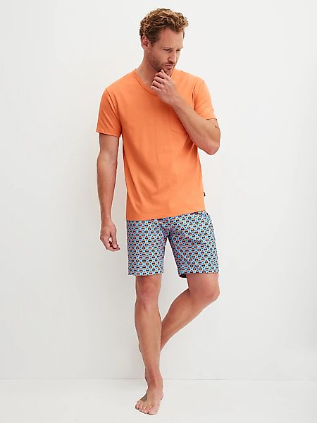 CALIDA Shorty "Relax Imprint 4" 2 mit V-Ausschnitt und kurzen Ärmeln, Hose günstig online kaufen