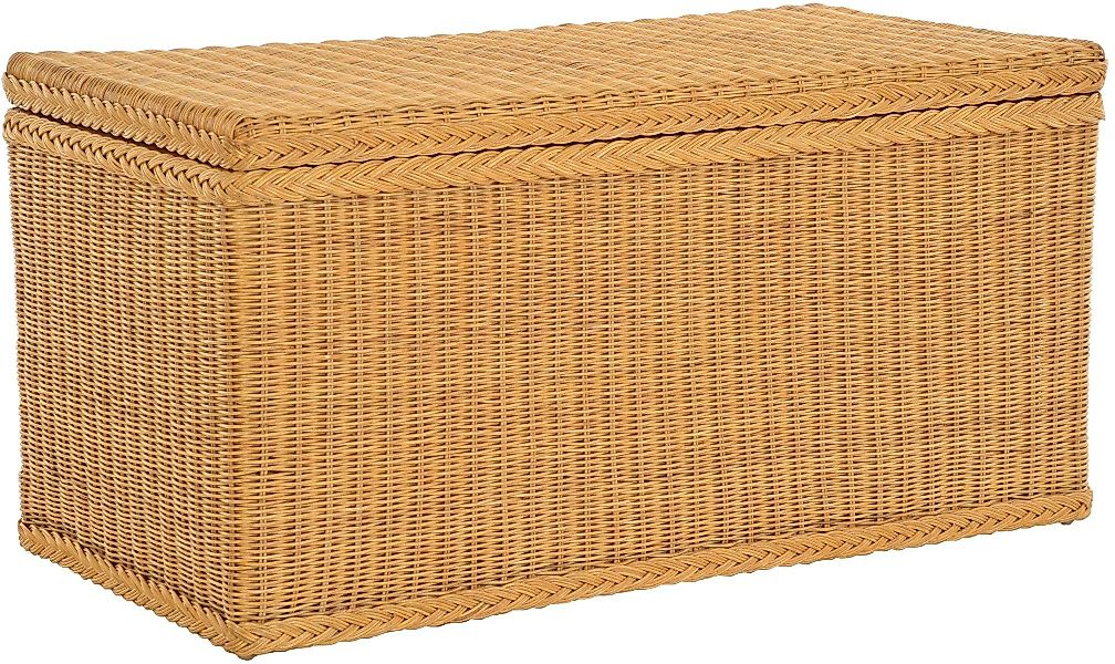 Krines Home Wäschetruhe Rattantruhe Groß Deckel günstig online kaufen