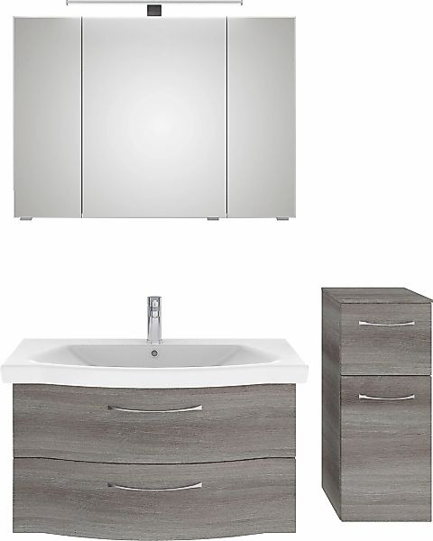 Saphir Badmöbel-Set "6005 Sprint 3-teilig, Keramik-Waschtisch mit LED-Spieg günstig online kaufen