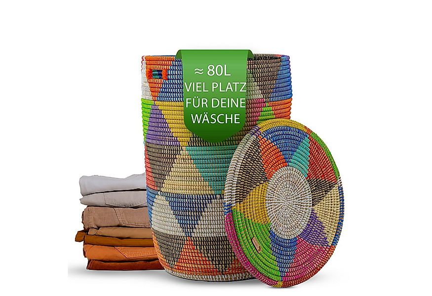 YAADU Wäschekorb mit flachem Deckel 80L – Wäschesammler, Wäschetruhe, Aufbe günstig online kaufen