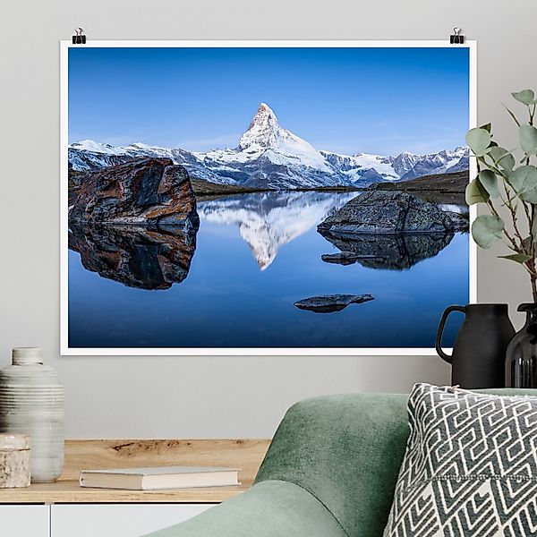 Poster Stellisee vor dem Matterhorn günstig online kaufen