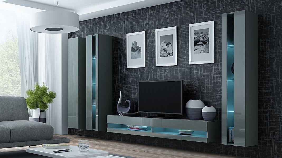 99rooms Wohnwand Vago New VI Wohnwand, günstig online kaufen