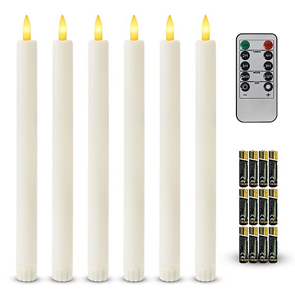 kisidus LED-Kerze LED Stabkerzen 6 pcs günstig online kaufen