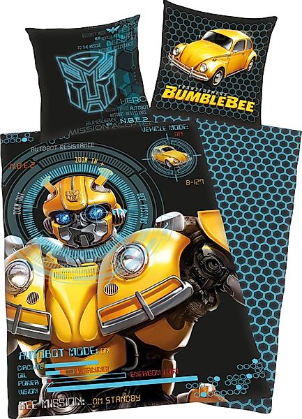 Transformers Kinderbettwäsche "Bumblebee" 2 Stk. tlg. mit coolem Motiv günstig online kaufen