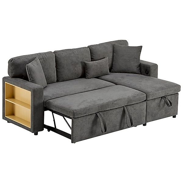 Gotagee Schlafsofa L-Form Tagesbett Wohnzimmermöbel Sofa Polstersofa Auszie günstig online kaufen