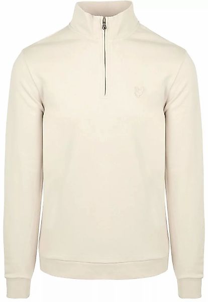 Lyle & Scott Half Zip Pull Tonal Ecru - Größe L günstig online kaufen