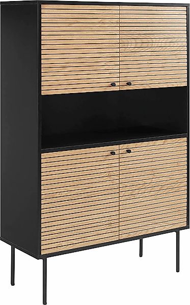 SalesFever Highboard, Stauraumschrank im Scandi Design, Breite 100 cm günstig online kaufen