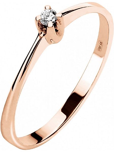 CHRIST Diamantring CHRIST Damen-Damenring 375er Roségold Diamant günstig online kaufen