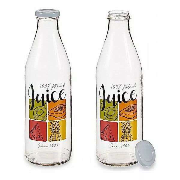 Flasche Juice Durchsichtig Metall Glas (1000 Ml) günstig online kaufen