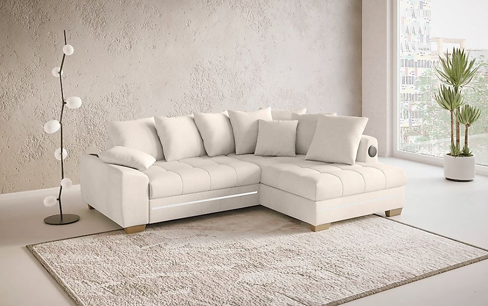 Mr. Couch Ecksofa »Nikita II, L-Form«, mit Kaltschaum, RGB-LED, Soundsystem günstig online kaufen