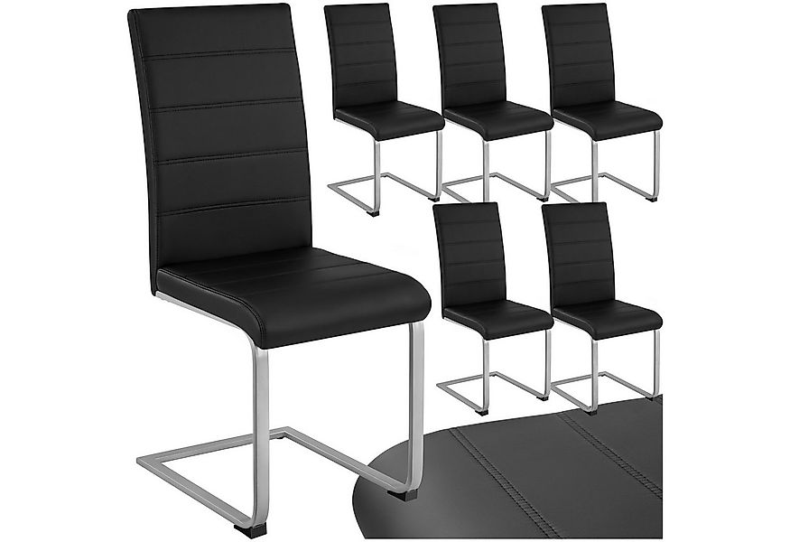 tectake Esszimmerstuhl Schwingstühle, gepolstert mit Kunstlederbezug, 41 x günstig online kaufen