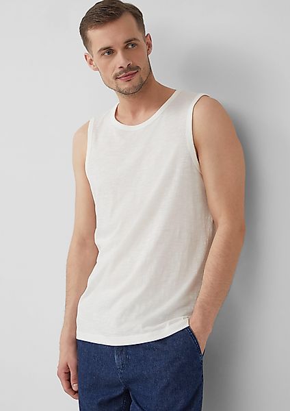 s.Oliver Shirttop Baumwoll-Tanktop mit Flammgarnstruktur günstig online kaufen