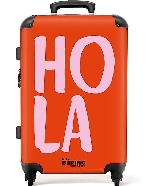 NoBoringSuitcases.com© Hartschalen-Trolley Rot und rosa Zitat günstig online kaufen