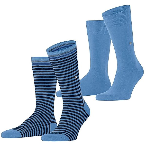 Burlington 2-er Set Socken Blau und Blau gestreift günstig online kaufen