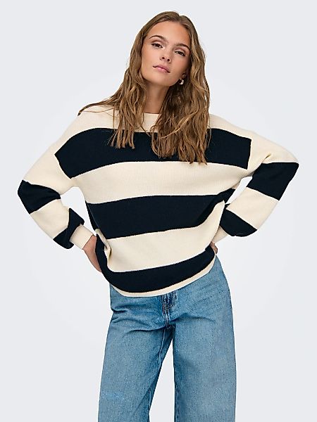ONLY Strickpullover "ONLATIA L/S STRIPE PULLOVER KNT NOOS" Viskosemischung, günstig online kaufen