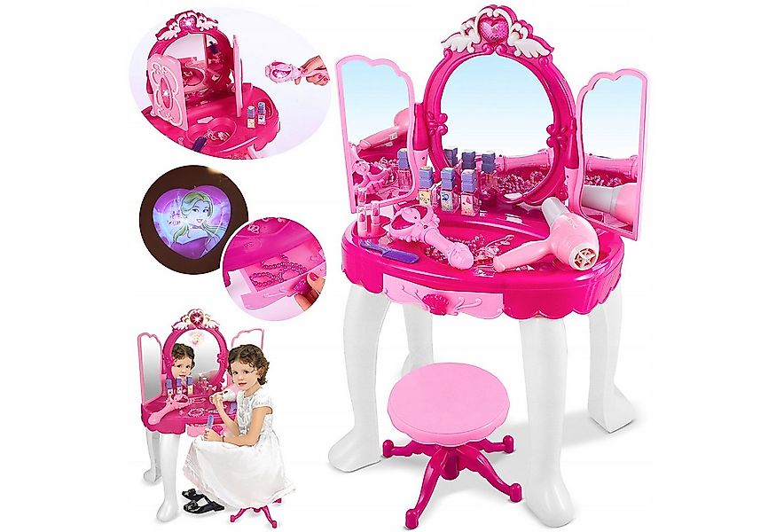 kinderplay Schminktisch Rosa Kinder Schminktisch – MP3 & Licht – Mädchen Sp günstig online kaufen