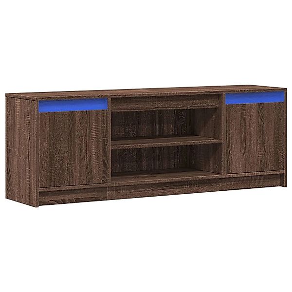 vidaXL TV-Schrank mit LED-Beleuchtung Braun Eichen-Optik 139,5x34x50cm 8522 günstig online kaufen