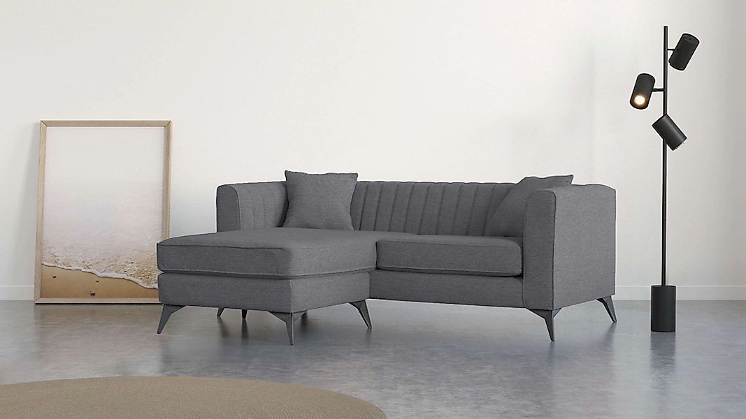 Places of Style Ecksofa "MATTHEW L-Form ideal für kleine Räume, Maße B/T/H: günstig online kaufen