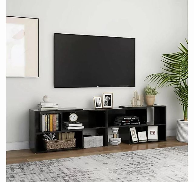 furnicato TV-Schrank Hochglanz-Schwarz 149x30x52 cm Holzwerkstoff günstig online kaufen