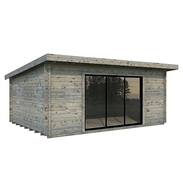 Palmako Gartenhaus Lea Slide Plus Grau Tauchgrundiert 530 cm x 380 cm günstig online kaufen