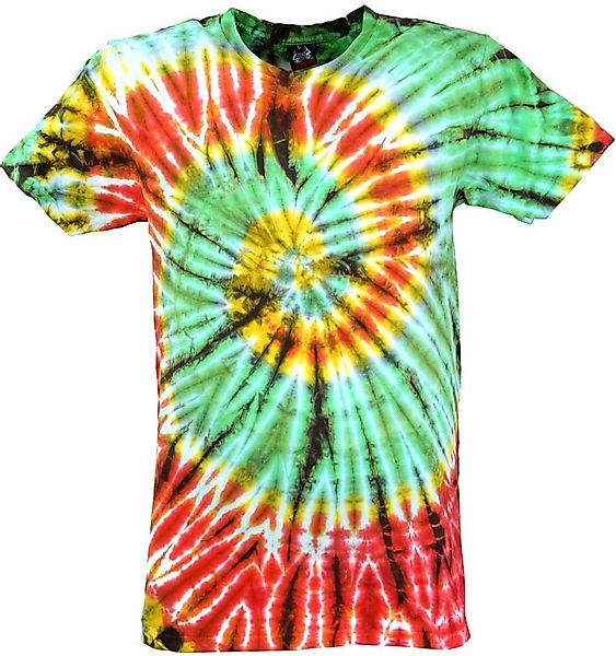 Guru-Shop T-Shirt Batik T Shirt, Herren Kurzarm Tie Dye Shirt -.. Festival, günstig online kaufen