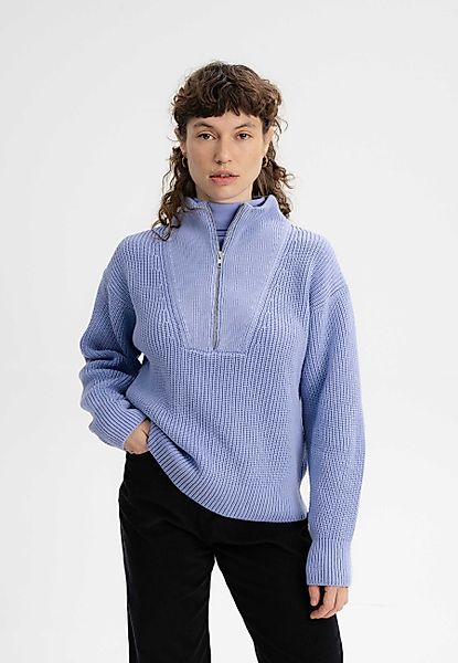 MELA Strickpullover Damen Rippstrick Troyer KIMAYA günstig online kaufen