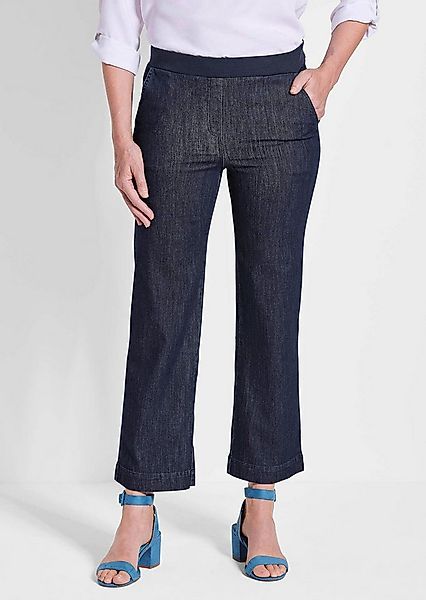 GOLDNER Stoffhose Komfortable Denim-Hose VERA mit Stretch Schlupfhose mit w günstig online kaufen