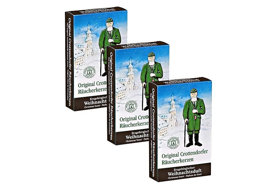Crottendorfer Duftkerze 3 Päckchen - Erzgebirgischer Weihnachtsduft - 24er günstig online kaufen