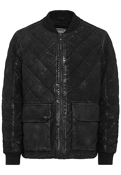 camel active Steppjacke Leder-Steppjacke mit Strickkragen günstig online kaufen