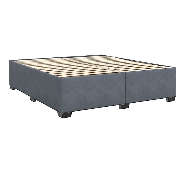 vidaXL Bett Bettgestell ohne Matratze Dunkelgrau 180x200 cm Samt günstig online kaufen