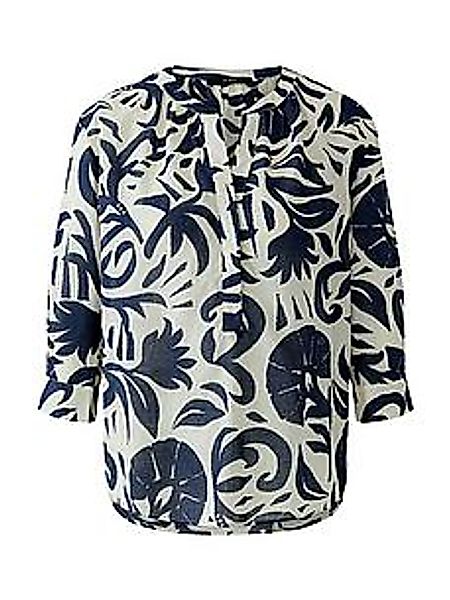 Bluse Rundhals-­Ausschnitt oui weiss günstig online kaufen