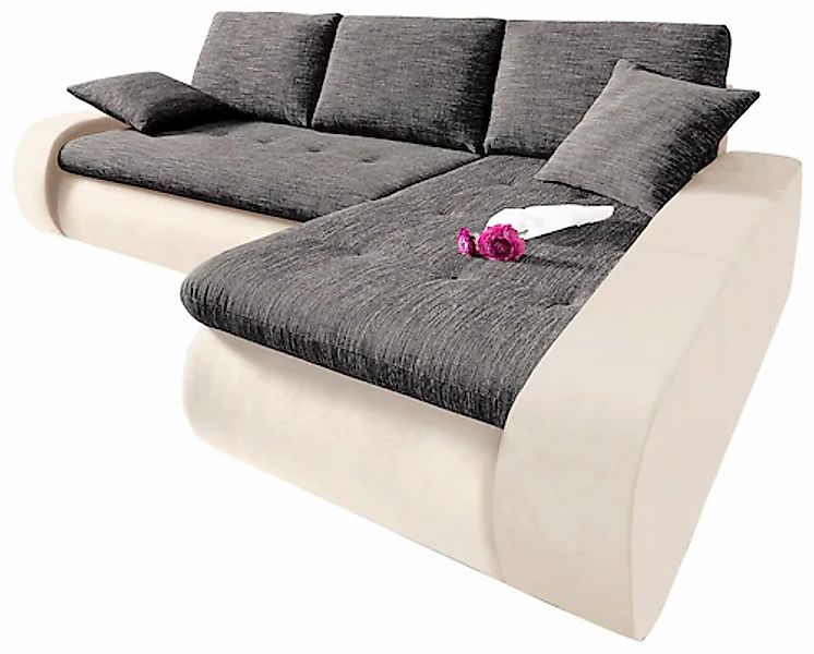 TRENDMANUFAKTUR Ecksofa »Indie, modern und bequem, Materialmix, L-Form«, wa günstig online kaufen