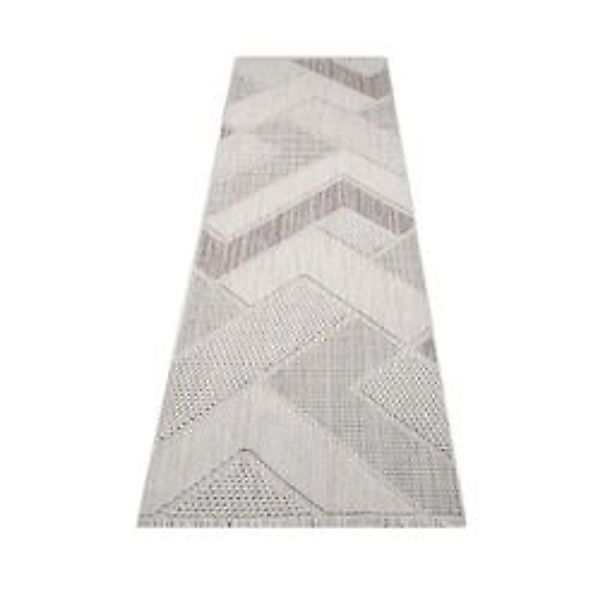 payé Teppich Linda 77 Kurzflor 80x300 cm Terra Geo-Muster günstig online kaufen