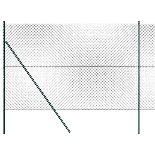 vidaXL Zaunpfosten Grün 10 x 1,6 m 40 x 40 mm Maschen Stahl und PVC 3351073 günstig online kaufen