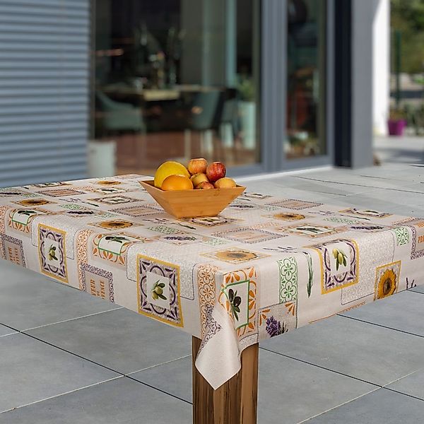 laro Tischdecke Wachstuch-Tischdecken Abwaschbar Oliven Sonnenblumen günstig online kaufen