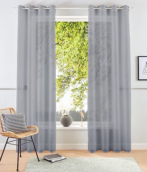 my home Gardine »XANA mit Ösen, Kräuselband oder Schlaufen«, (2 St.), Bests günstig online kaufen