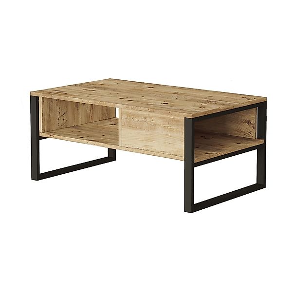 en.casa Couchtisch, »Laukaa« Wohnzimmertisch 44,5x100x60cm Eiche günstig online kaufen