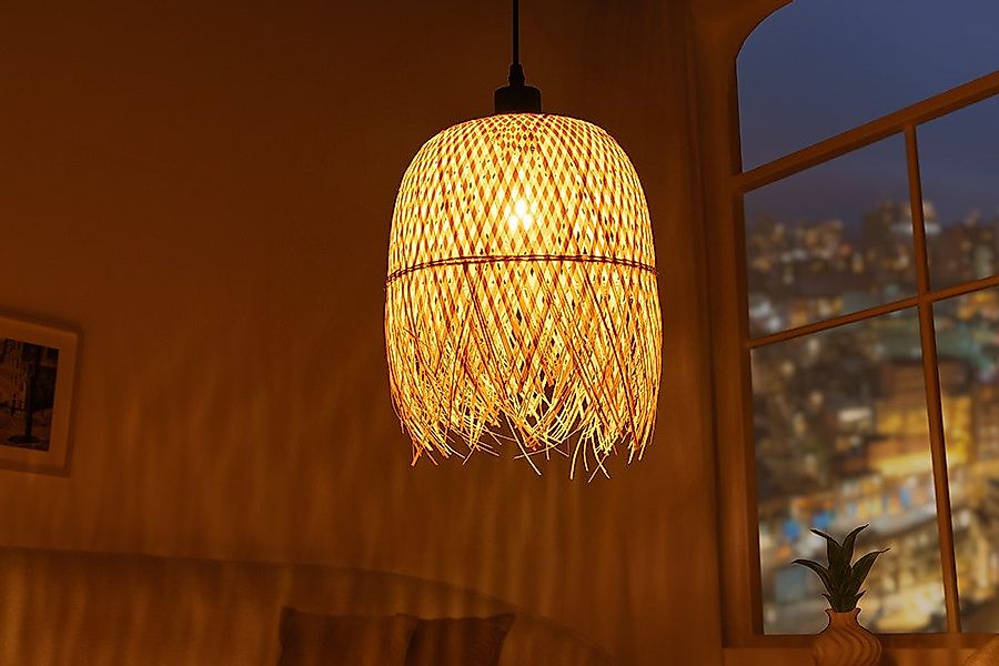 riess-ambiente Hängeleuchte ORGANIC LIVING 30cm natur · Pendellampe mit Sch günstig online kaufen